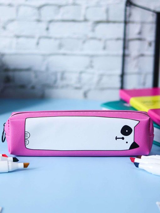 Pink Pencil Pouch - Cat Print