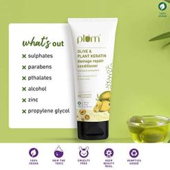 Plum Olive & Plant Keratin Damage Repair Conditioner I Contains Olive Oil, Plant Kertain, Macadamia Oil & Shea Butter | Sulphate-Free I... 12 plum olive plant keratin damage repair conditioner i contains olive oil 1 3 Plum Olive & Plant Keratin Damage Repair Conditioner I Contains Olive Oil, Plant Kertain, Macadamia Oil & Shea Butter | Sulphate-Free I...