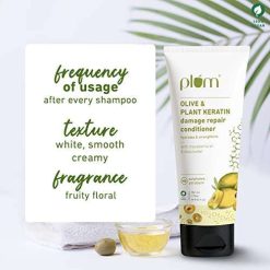 Plum Olive & Plant Keratin Damage Repair Conditioner I Contains Olive Oil, Plant Kertain, Macadamia Oil & Shea Butter | Sulphate-Free I... 13 plum olive plant keratin damage repair conditioner i contains olive oil 1 4 Plum Olive & Plant Keratin Damage Repair Conditioner I Contains Olive Oil, Plant Kertain, Macadamia Oil & Shea Butter | Sulphate-Free I...