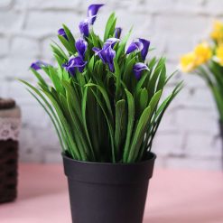 Purple Artificial Flower With Pot 5 purple artificial flower with pot 1 Purple Artificial Flower With Pot