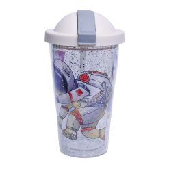 reuseable tumbler sipper cup with lid off white 450ml 1 Reuseable Tumbler Sipper Cup With Lid - Off White, 450mL