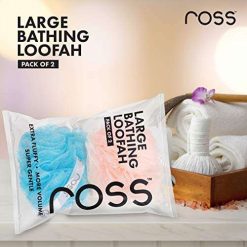 ross large bath loofah sponge scrubber exfoliator for high lather cleansing 4 ross Large Bath Loofah Sponge Scrubber Exfoliator for High Lather Cleansing (Peach and Blue)