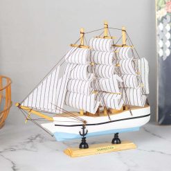 sailing boat decorative showpiece white 1 Sailing Boat Decorative Showpiece - White