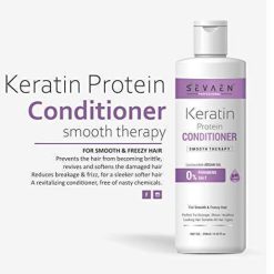 sevaen keratin smooth shampoo keratin smooth conditioner hair serum 1 2 Sevaen Keratin Smooth Shampoo & Keratin Smooth Conditioner & Hair Serum | Strong, Smooth & Shine For Man & Woman, 550 ml