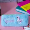 Sky Blue Pencil Pouch - Fur 2 sky blue pencil pouch fur Sky Blue Pencil Pouch - Fur