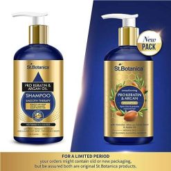 stbotanica pro keratin argan shampoo 300ml with pro keratin argan oil 2 St.Botanica Pro Keratin & Argan Shampoo 300ml with Pro Keratin & Argan Oil that Smoothens and Hydrates Dry & Frizzy Hair | Protects coloured hair |...