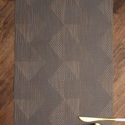 stone grey tringle pattern placemat mat set of 4 1 Stone Grey Tringle Pattern - Placemat Mat Set Of 4