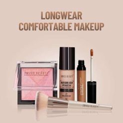 swiss beauty powder brush foundation blender brush silver 6 Swiss Beauty Powder Brush Foundation Blender Brush, Silver