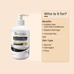 the skin story sulphate free keratin shampoo soft frizz free hair split 5 The Skin Story Sulphate Free Keratin Shampoo | Soft & Frizz Free Hair | Split End & Damage Repair | All Hair Types | 190ml