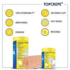 top crepe cotton crepe bandage width 10 cm x 4 m stretch length 2 Top Crepe Cotton Crepe Bandage (Width 10 Cm X 4 M Stretch Length)