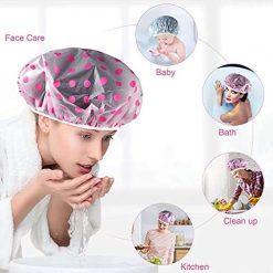 tricster shower cap set of 6 for women reusable waterproof elastic eva 2 TRICSTER Shower Cap Set of 6 for Women, Reusable Waterproof Elastic Eva Free-Size Bathroom Shower Caps - For Homes, Spas, Salons, Hair Treatment,...
