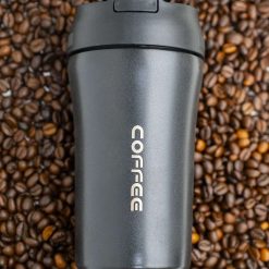 tumbler mug with lid 400ml black 1 Tumbler Mug With Lid - 400mL, Black