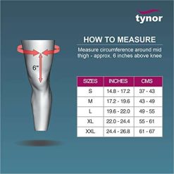 TYNOR Knee Support Sportif (Neo) (XL(22.0-24.4)) 11 tynor knee support sportif neo xl 220 244 3 TYNOR Knee Support Sportif (Neo) (XL(22.0-24.4))