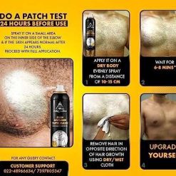 urbangabru hair removal cream spray painless body hair removal spray for 5 Urbangabru Hair Removal cream Spray | Painless Body Hair Removal spray For Chest, Back, Legs & Under Arms (200 ml) (Hair Removal Cream Spray - 200ml)