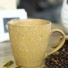 VON CASA Ceramic Coffee Mug - 320 Ml, Beige & Engrabed 1 von casa ceramic coffee mug 320 ml beige engrabed VON CASA Ceramic Coffee Mug - 320 Ml, Beige & Engrabed