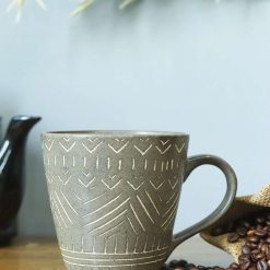 VON CASA Ceramic Coffee Mug - 320 Ml, Brown & Engrabed 5 von casa ceramic coffee mug 320 ml brown engrabed 1 VON CASA Ceramic Coffee Mug - 320 Ml, Brown & Engrabed
