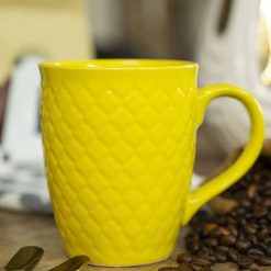 von casa ceramic coffee mug 320 ml yellow 1 VON CASA Ceramic Coffee Mug - 320 Ml, Yellow