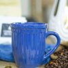 von casa ceramic coffee tea mug 300 ml blue VON CASA Ceramic Coffee & Tea Mug - 300 Ml, Blue