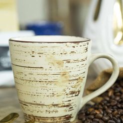 von casa ceramic mug 330ml cream 1 VON CASA Ceramic Mug - 330Ml, Cream