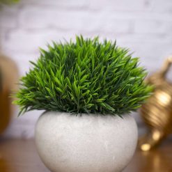 von casa green grass artificial potted plant stone finish 1 VON CASA Green Grass Artificial Potted Plant - Stone Finish