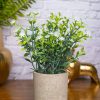 VON CASA White Artificial Potted Plant - Stone Finish 1 von casa white artificial potted plant stone finish VON CASA White Artificial Potted Plant - Stone Finish