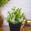 VON CASA White Flower Artificial Potted Plant