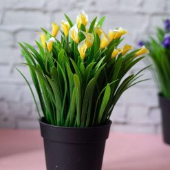white artificial flower with pot 3 White Artificial Flower With Pot