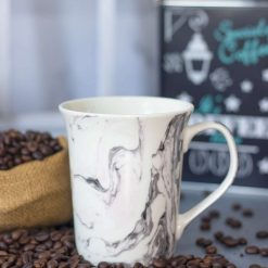 White Coffee Mug - 380 Ml, Marble Finish 5 white coffee mug 380 ml marble finish 1 White Coffee Mug - 380 Ml, Marble Finish