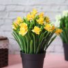 Yellow Artificial Flower With Pot