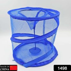 1498 Mesh Popup Laundry Hamper, Foldable Portable Cylindrical Dirty Clothes Basket for Bedroom, Kids Room, College Dormitory and Travel