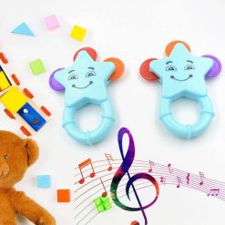 4371 Mix Design Rattle Set for New Born Babies with Attractive Colors and Khanjari Rattle, Musical Gallery Khanjari Musical Instrument Toy Baby...