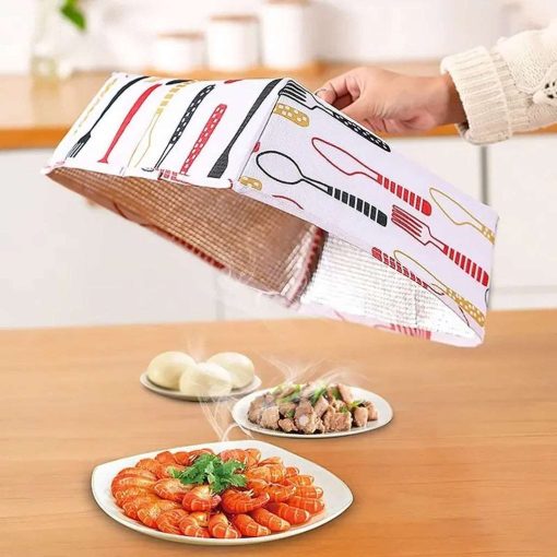 5864A Foldable Food Covers Anti-dust Heat Preservation Anti Fly Mosquito Kitchen Lid Foldable Cover for Hot Food Food Dish Insulation Cover, Food...