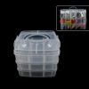 7984 18 grid 3 layer box clear plastic organizer jewelry storage box with 7984 18 Grid 3 layer box Clear Plastic Organizer Jewelry Storage Box with Adjustable Dividers, Transparent Organizer Box for Earring Fishing Hooks...