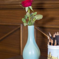 Decorative Ceramic Flower Vase - Green Pear, Glossy