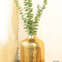 decorative hammered vase golden amp cylinder shape Decorative Hammered Vase -Golden & Cylinder Shape