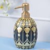 Black Polyresin Soap Dispenser with Golden Pump - 380 mL 2 market99 black polyresin soap dispenser with golden pump 380 ml Black Polyresin Soap Dispenser with Golden Pump - 380 mL
