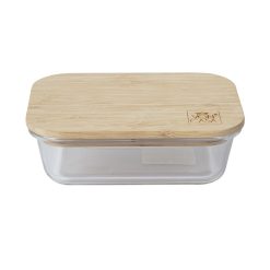 Borosillicate Glass Food Storage Container With Bamboo Lid - 640mL
