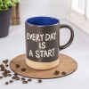 market99 ceramic coffee mug everyday is a start 360 ml Ceramic Coffee Mug "EVERYDAY IS A START" - 360 mL