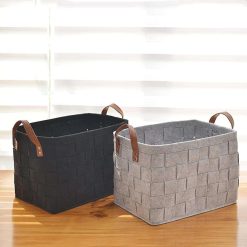 Felt Fabric Storage Basket Organizer Boxes (25 Litre) - 41X28X22Cm
