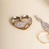 market99 heart shaped stainless steel jewellery holder tray Heart Shaped Stainless Steel Jewellery Holder Tray
