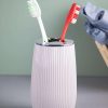 Toothbrush Holder With Striped Cylindrical Toothbrush Holder Tumbler Online