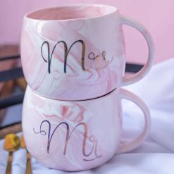 mr n mrs royal marble mug each 350ml pink 1 Mr. n Mrs. Royal Marble Mug - Each 350mL, Pink