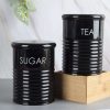 Tea & Sugar Jar - Set Of 2 (Black, Each 900 mL) 1 tea sugar jar set of 2 black each 900 ml Tea & Sugar Jar - Set Of 2 (Black, Each 900 mL)