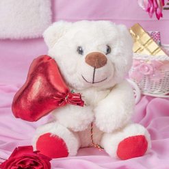 Valentine Teddy Bear With Red Balloon