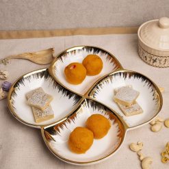 von casa golden edge white dish 5 VON CASA Golden Edge White Dish