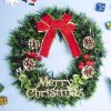 Wreath With Ribbon - Christmas Hanging Wreath