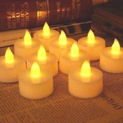 1222a Festival Decorative - LED Tealight Candles | Battery Operated Candle Ideal for Party, Wedding, Birthday, Gifts (12pc)(White)