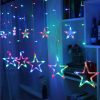 3386 12 Stars LED Curtain String Lights with 8 Flashing Modes for Home Decoration, Diwali & Wedding LED Christmas Light Indoor and Outdoor Light...