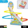 4480 Ducks Climb Stairs Toy Roller Coaster, Electric Duck Chasing Race Track Set, Fun Duck Stair Climbing Toy with Flashing Lights Music and 3...