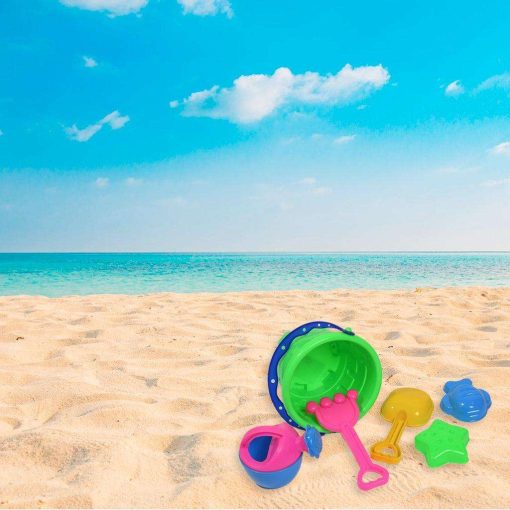 4486 Sand Game Castle Building Plastic Beach Toy Set for Kids Summer Fun Creative Activity Playset& Gardening Tool with Accessories & Bucket-Pack...